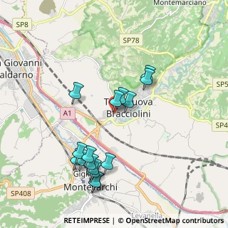 Mappa Via Gioacchino Rossini, 52028 Terranuova Bracciolini AR, Italia (2.03625)