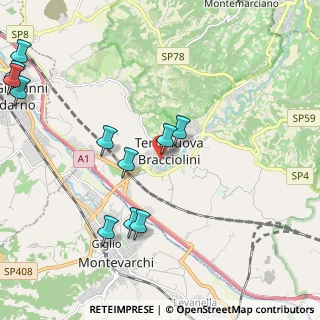 Mappa Via Guido Bigi, 52028 Terranuova Bracciolini AR, Italia (2.83333)