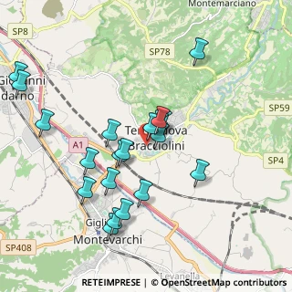 Mappa Via G. Monaco in Terranuova Bracciolini, 52028 Terranuova Bracciolini AR, Italia (1.9425)