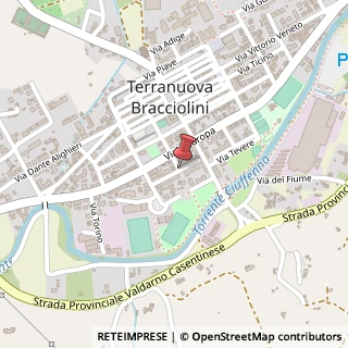 Mappa Via arno 1, 52028 Terranuova Bracciolini, Arezzo (Toscana)
