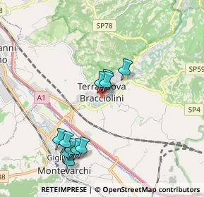 Mappa Via Pratomagno, 52028 Terranuova Bracciolini AR, Italia (1.94273)
