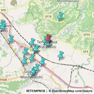 Mappa Via Pratomagno, 52028 Terranuova Bracciolini AR, Italia (2.055)
