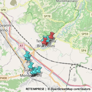 Mappa Via Pratomagno, 52028 Terranuova Bracciolini AR, Italia (1.98154)