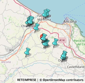 Mappa Via A. De Gasperi, 60020 Agugliano AN, Italia (6.25944)