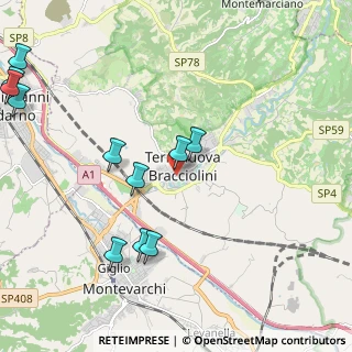 Mappa Via I Maggio, 52028 Terranuova Bracciolini AR, Italia (2.8725)