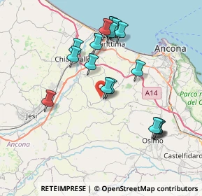 Mappa 60020 Agugliano AN, Italia (7.70889)