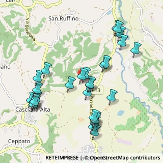 Mappa Via Capannacce, 56035 Casciana Terme Lari PI, Italia (1.12759)