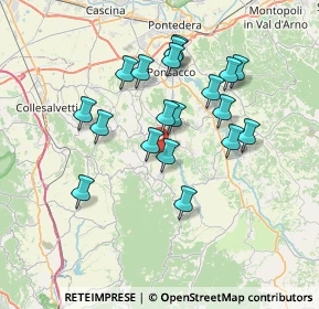 Mappa Via Capannacce, 56035 Casciana Terme Lari PI, Italia (6.57947)