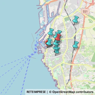 Mappa Via delle Vele, 57126 Livorno LI, Italia (1.09167)