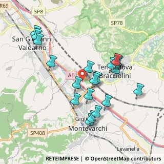 Mappa Via 3a strada Poggilupi, 52028 Terranuova Bracciolini AR, Italia (1.8985)