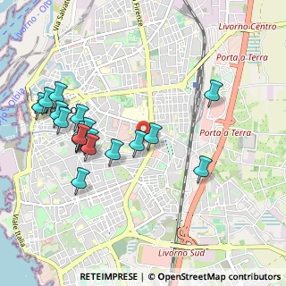 Mappa Via Filippo Venuti, 57125 Livorno LI, Italia (1.0605)