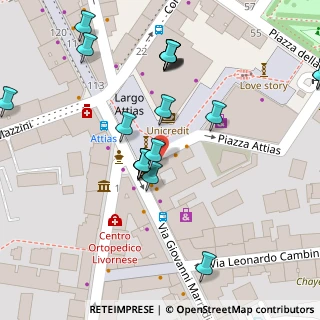 Mappa Piazza Attias, 57100 Livorno LI, Italia (0.073)