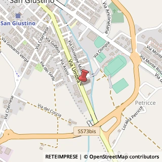 Mappa Via Umbra,  52, 06016 San Giustino, Perugia (Umbria)
