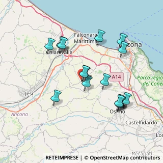 Mappa Via Guglielmo Marconi, 60020 Agugliano AN, Italia (7.60176)
