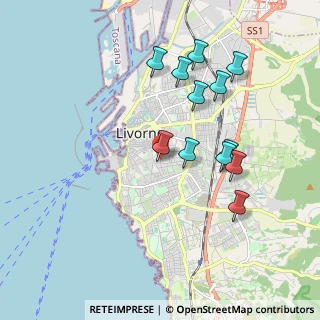 Mappa Via delle Grazie, 57125 Livorno LI, Italia (1.88583)
