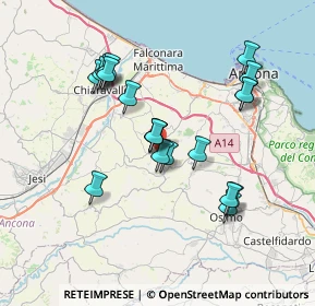 Mappa Via Lesti, 60020 Agugliano AN, Italia (6.8805)