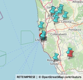 Mappa Via delle Bandiere, 57125 Livorno LI, Italia (14.982)