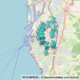 Mappa Via Ginori, 57125 Livorno LI, Italia (1.0665)