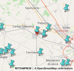 Mappa Via Fratelli Rosselli, 73051 Novoli LE, Italia (6.54375)