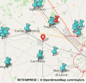 Mappa Via Fratelli Rosselli, 73051 Novoli LE, Italia (6.131)