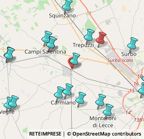 Mappa Via Fratelli Rosselli, 73051 Novoli LE, Italia (5.8235)