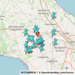 Mappa Via Achille Grandi, 73015 Salice Salentino LE, Italia (6.44444)