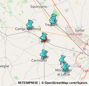 Mappa Via Tevere, 73051 Novoli LE, Italia (3.76167)