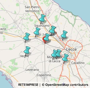 Mappa Via Tevere, 73051 Novoli LE, Italia (6.00727)