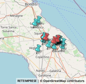 Mappa Via Tevere, 73051 Novoli LE, Italia (9.2475)