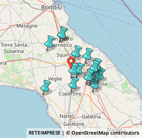 Mappa Via Tevere, 73051 Novoli LE, Italia (11.02688)