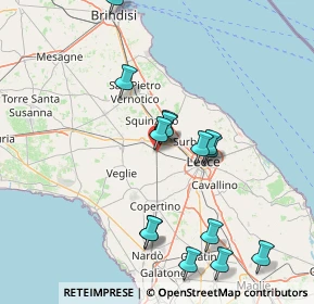 Mappa Via Tevere, 73051 Novoli LE, Italia (17.005)