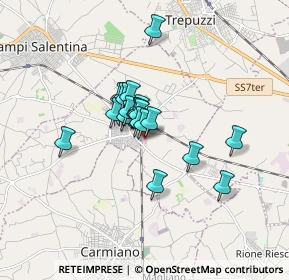 Mappa Via Tevere, 73051 Novoli LE, Italia (1.151)