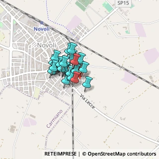 Mappa Via Tevere, 73051 Novoli LE, Italia (0.28519)