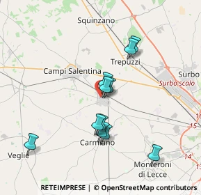 Mappa Via Redipuglia, 73051 Novoli LE, Italia (3.45818)