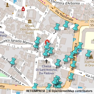 Mappa Via F. I. Mannu, 08028 Orosei NU, Italia (0.07778)