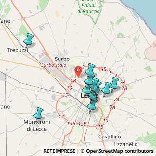 Mappa Via Nitti Francesco Saverio, 73100 Lecce LE, Italia (3.70917)