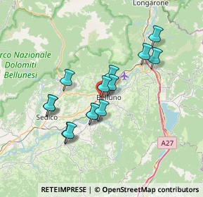 Mappa Via Maraga, 32100 Belluno BL, Italia (5.97286)