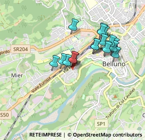 Mappa Via Maraga, 32100 Belluno BL, Italia (0.7315)