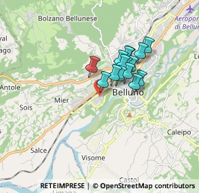 Mappa Via Maraga, 32100 Belluno BL, Italia (1.17533)