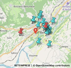 Mappa Via Maraga, 32100 Belluno BL, Italia (1.312)