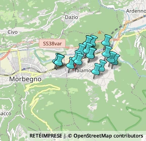 Mappa Via Piemonte, 23018 Talamona SO, Italia (1.08158)