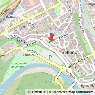 Mappa Piazza Castello, 4, 32100 Belluno, Belluno (Veneto)