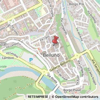 Mappa Via Mezzaterra, 11, 32100 Belluno, Belluno (Veneto)