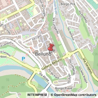 Mappa Via Mezzaterra, 45, 32100 Belluno, Belluno (Veneto)