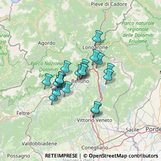 Mappa Ponte dell'Anta, 32100 Belluno BL, Italia (9.801)