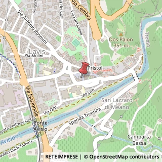 Mappa Via Passaggio dei Lona, 5, 38015 Lavis, Trento (Trentino-Alto Adige)