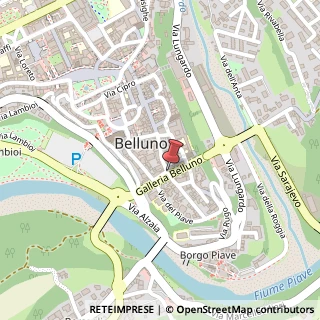 Mappa Via Mezzaterra,  88, 32100 Belluno, Belluno (Veneto)