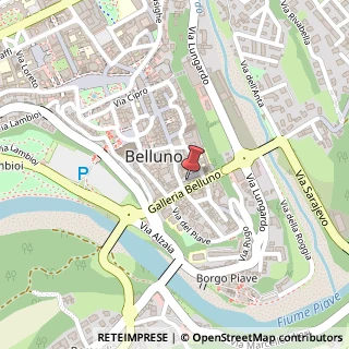 Mappa Via Mezzaterra, 89, 32100 Belluno, Belluno (Veneto)