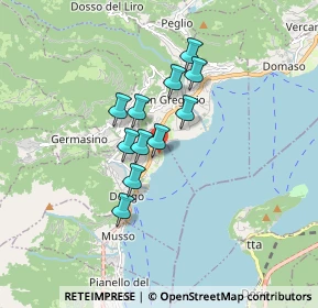 Mappa Via Vigna del Lago, 22014 Dongo CO, Italia (1.18091)