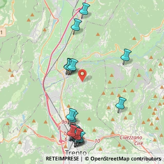 Mappa Via della Dossera, 38121 Vigo Meano TN, Italia (5.093)